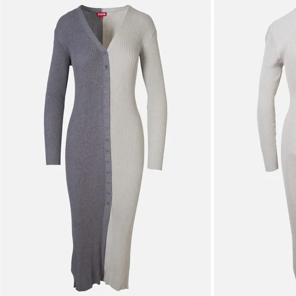 STAUD | Dresses | Shoko Sweater Heather Grey Charcoal Staud | Poshmark